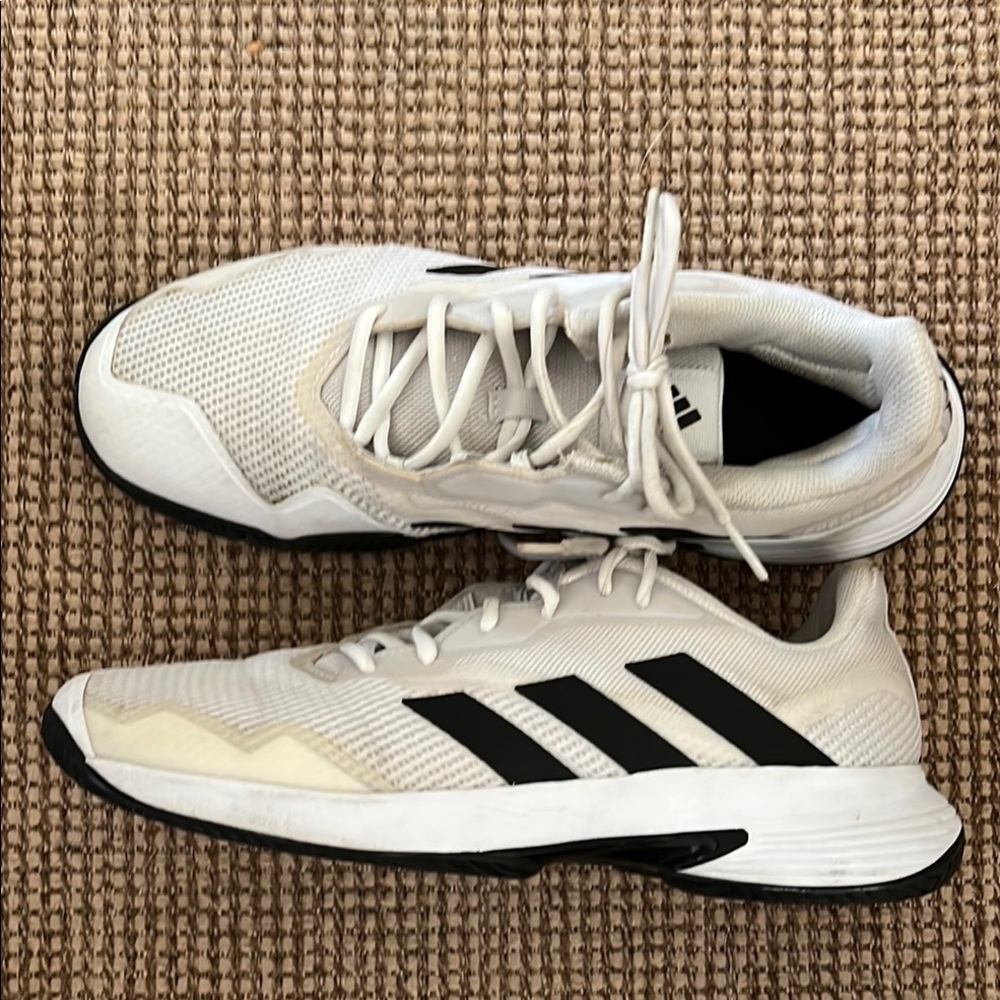 Adidas White and Black Court Jam Control Tennis / Pickleball Sneakers